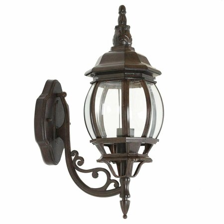 SPLASHOFFLASH Luxen Home Aged Copper Finish Metal Outdoor Wall Sconce Light SP3260969